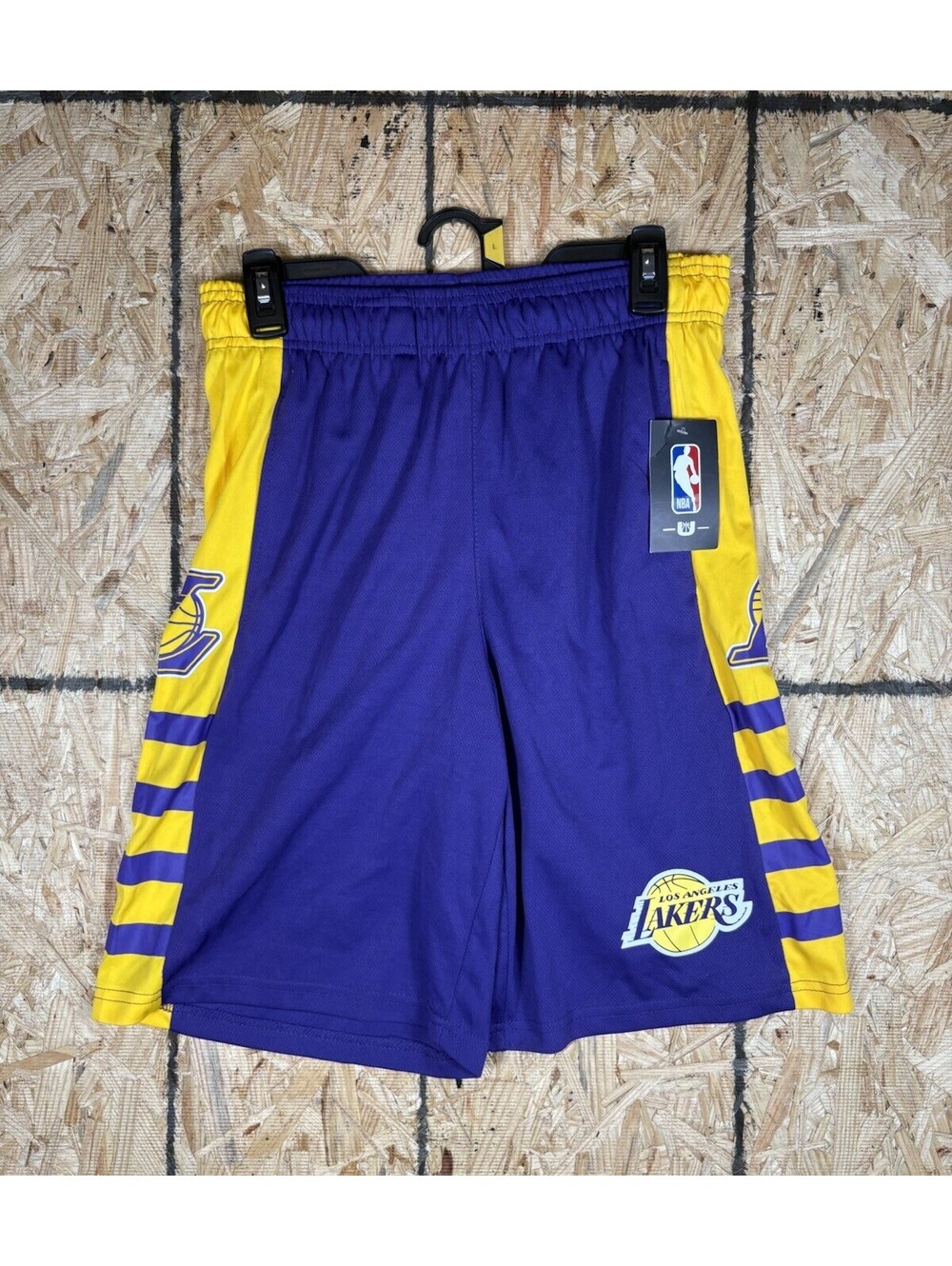 NBA Los Angeles Lakers Basketball Shorts Mens Small Purple Yellow New W/ Tag